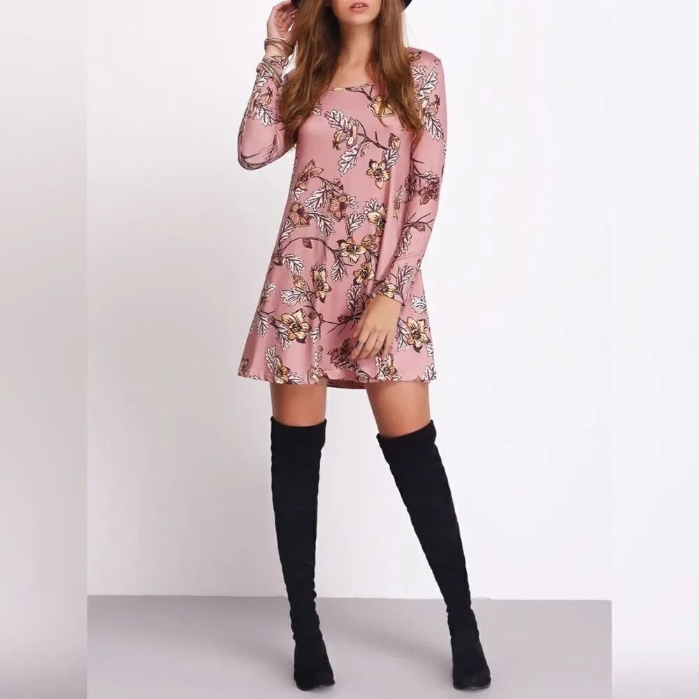 ✨Crew Neck Floral Shift Dress✨